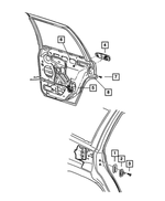 55075483 - Doors and Related Parts: Door Latch Striker Spacer for Mopar Image