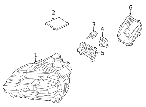Headlamp Components for 2022 Porsche Taycan #1