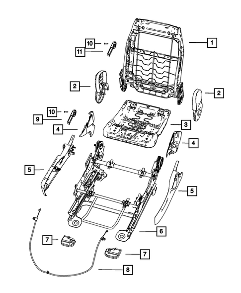 Front Seats - Adjusters, Recliners, Shields and Risers for 2014 Chrysler 200 #3