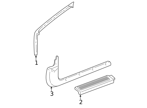 Interior Trim - Pillars for 1995 Chevrolet Cavalier #1