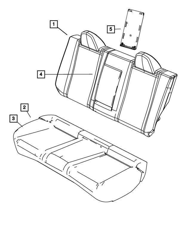 1WU35DX9AA - Interior Trim: Rear Seat Cushion for Mopar Image