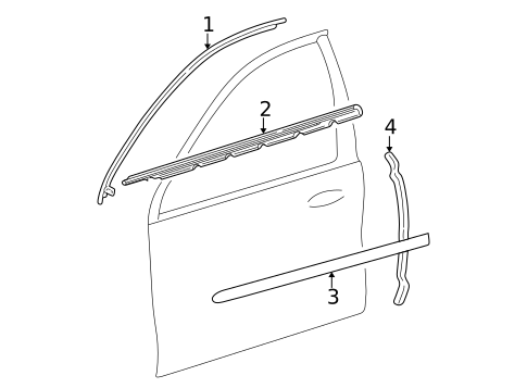 Exterior Trim - Front Door for 2005 Mercury Sable #0