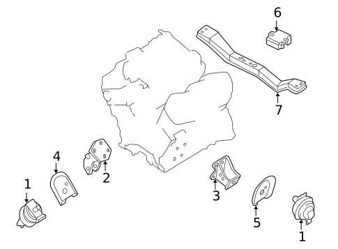 Engine & Trans Mounting for 2003 Nissan Frontier #0