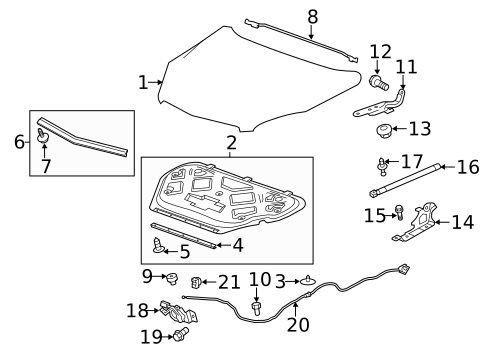 Hood & Components for 2015 Chevrolet Equinox #0