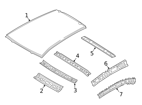 Roof & Components for 2020 Mitsubishi Mirage G4 #0