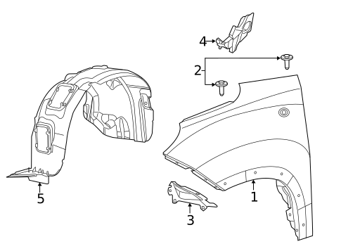 Fender & Components for 2019 Fiat 500L #0