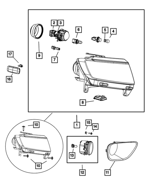Lamps-Interior and Exterior for 2011 Jeep Grand Cherokee #1