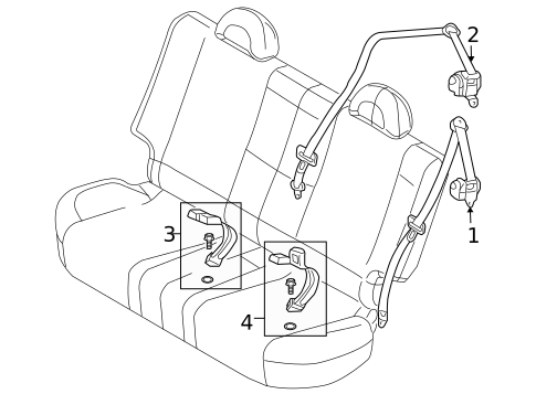 Seat Belt for 2009 Chevrolet Aveo #0