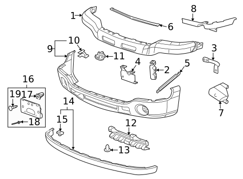 Bumper & Components - Front for 2007 GMC Sierra 1500 Classic #2