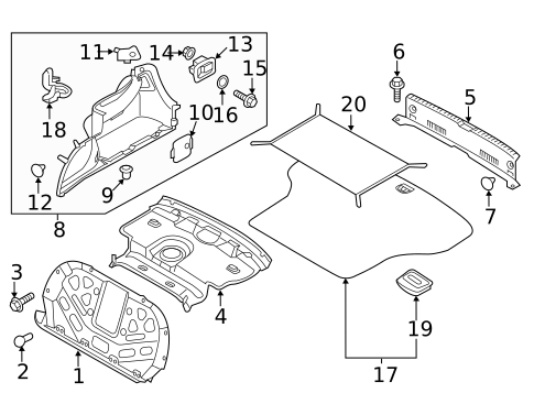 Interior Trim - Rear Body for 2015 Hyundai Genesis #0