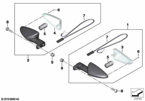 Turn Signals, Rear for 2015 BMW-Motorrad S 1000 XR #0