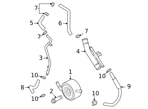 Oil Cooler for 2009 INFINITI FX50 #0