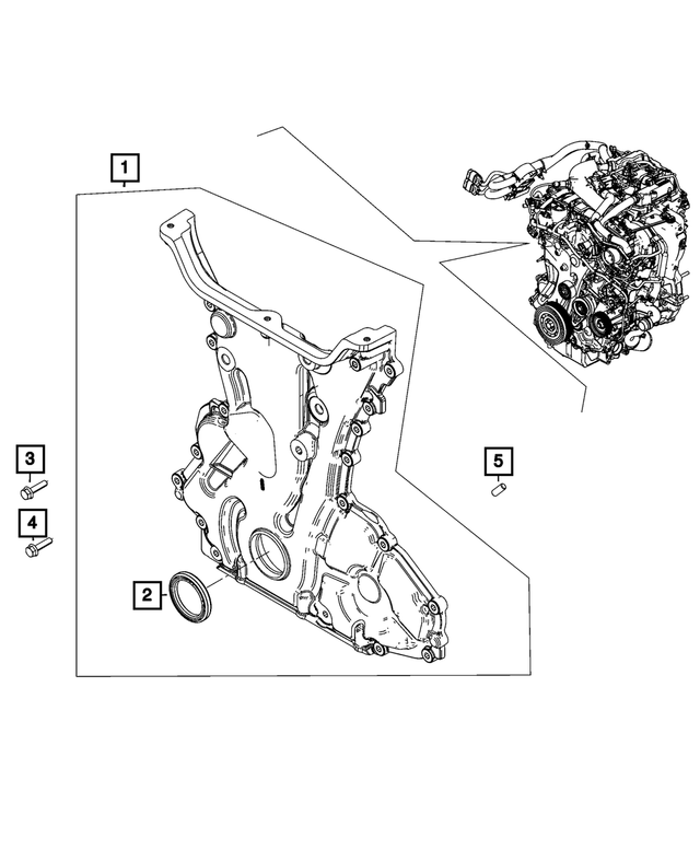 6509284AA - Engine: Hex Flange Head Bolt for Mopar Image