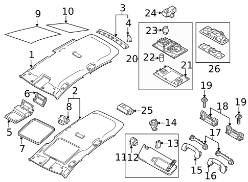 Interior Trim - Roof for 2021 Volkswagen GTI #0