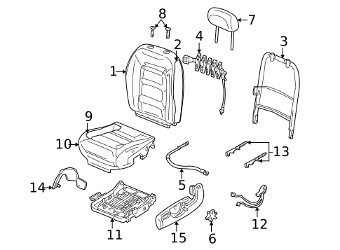 Front Seat Components for 2001 Ford Explorer Sport #0
