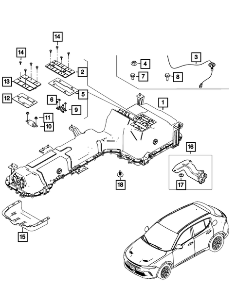 Battery, Battery Tray and Cables for 2024 Dodge Hornet #2