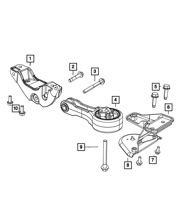 68080774AC - 2.4L Gas; Engine: Engine Mount Bracket for Mopar Image