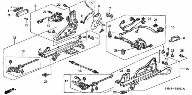 Front Seat Components (R.) (Power) for 2002 Acura CL #0