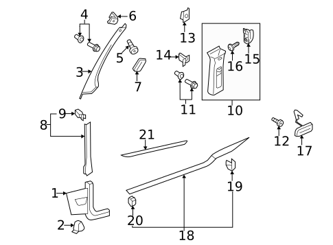 Interior Trim - Pillars for 2012 Volkswagen GTI #1