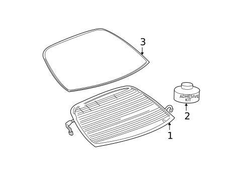 Glass & Hardware - Back for 2000 Pontiac Bonneville #0