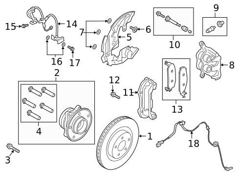 Brake Components for 2023 Ford Explorer #1