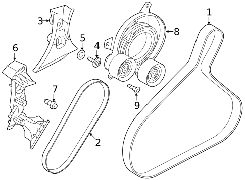 Accessory Drive Belt System Components for 2026 Volvo XC90 #0