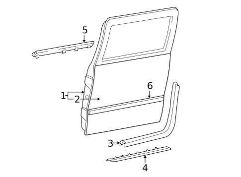 Exterior Trim - Rear Door for 1998 GMC C2500 Pickup #0
