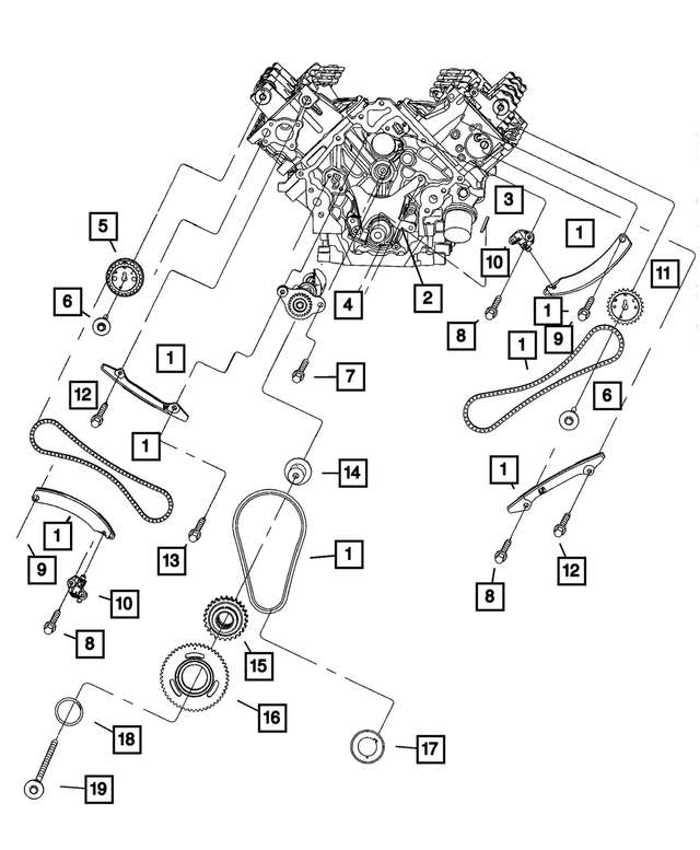 6102190AA - Engine 3.7L Six Cylinder: Screw for Mopar Image image