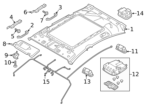 Interior Trim - Roof for 2015 Kia K900 #0