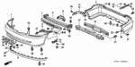 93913154G0 - Interior/Bumper: SCREW, TAPPING (5X16) (PO) for Honda Image
