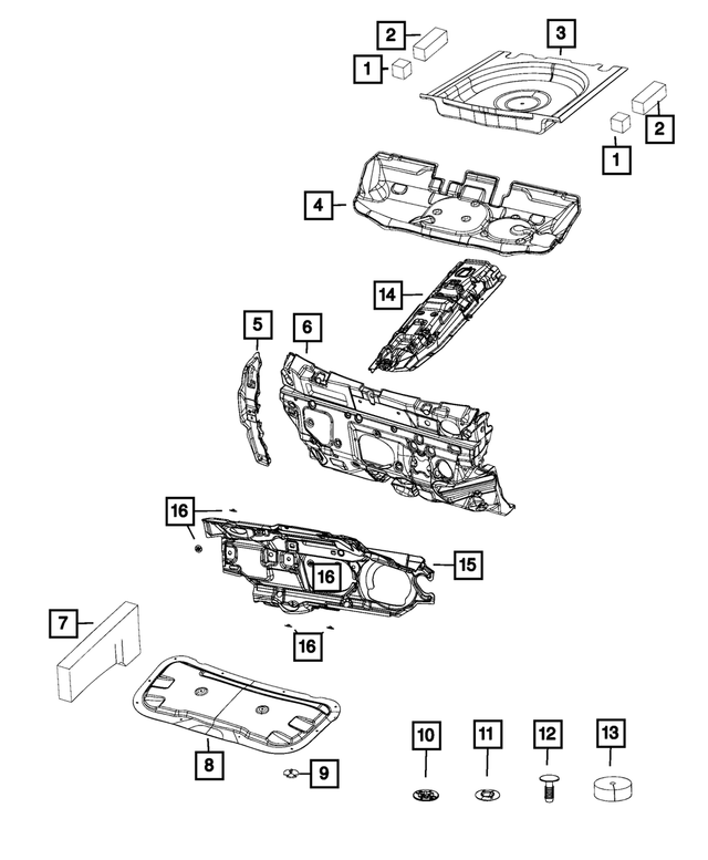 68244653AB - Interior Trim: Dash Panel Insulation for Mopar Image