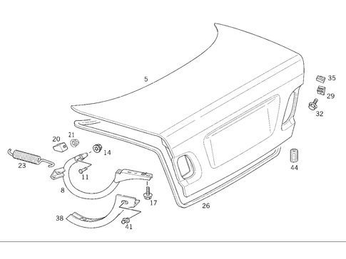 Trunk Lid for 1999 Mercedes-Benz E430 #0