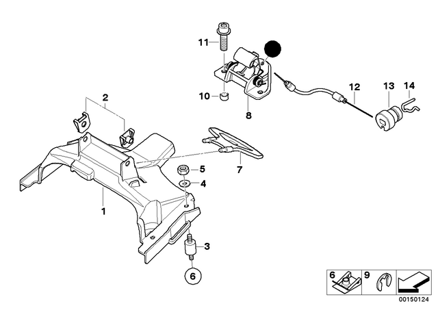 52538528627 - Seats and Seat Bench: Fixing Bridge, Dualseat -  for BMW-Motorrad Image