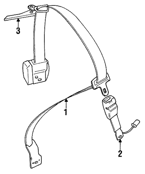 Seat Belt for 1995 Jaguar XJS #0