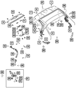 68376437AA - Body Sheet Metal Except Doors: Folding Top Frame for Mopar Image
