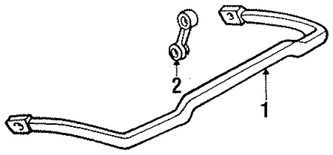 Stabilizer Bar & Components for 1992 Ford Ranger #1