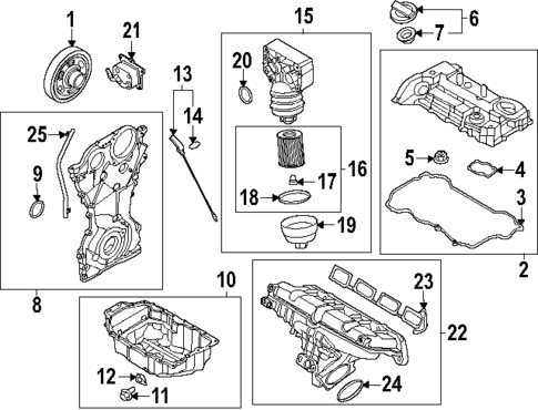 Engine Parts for 2025 Kia K5 #0