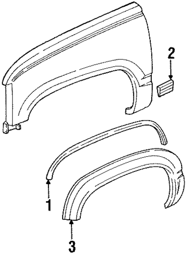 15546447 - Body: Wheel Opening Molding for GM Image