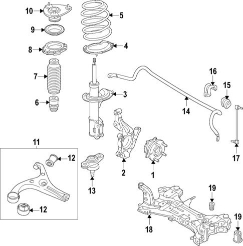 Suspension Components for 2021 Hyundai Ioniq #1