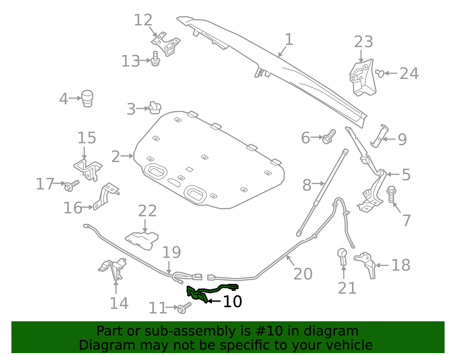 2019-2026 Volvo Hood Latch 32405508 | Truck Part Center