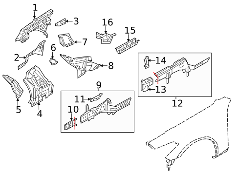 Structural Components & Rails for 2015 INFINITI Q70 #0