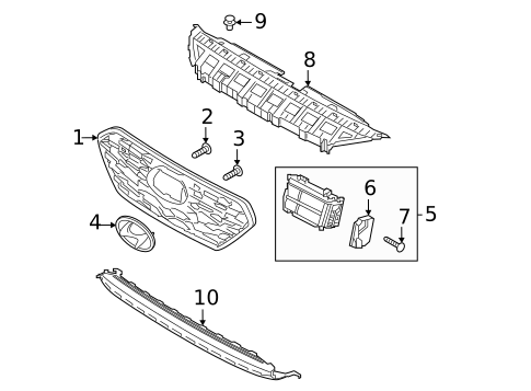 Grille & Components for 2021 Hyundai Ioniq #0