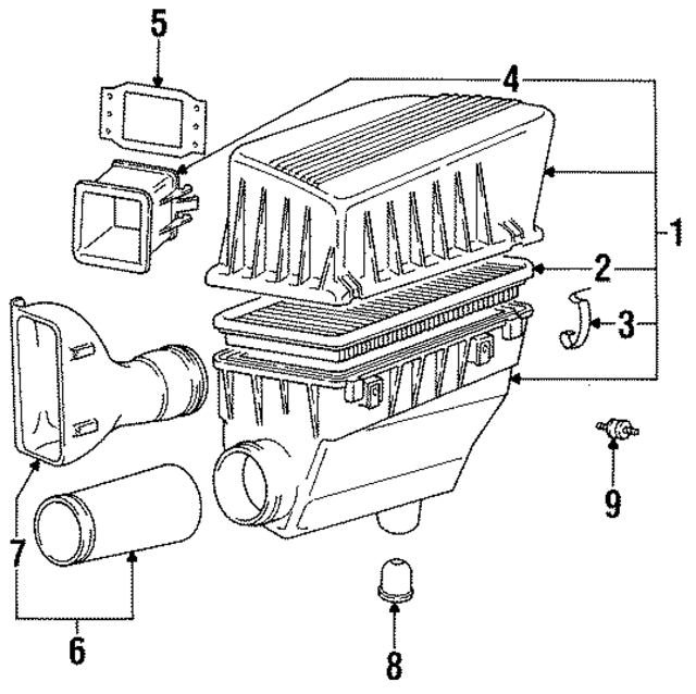 13711734398 - Engine: Air Cleaner Assembly for BMW Image