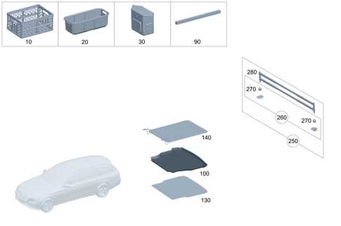 Load Compartment Trunk Equipment for 1985 Mercedes-Benz 300CD #0