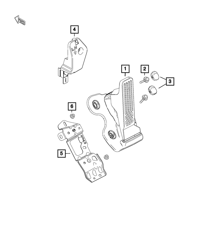 68418133AA - : Accelerator Pedal for Mopar Image
