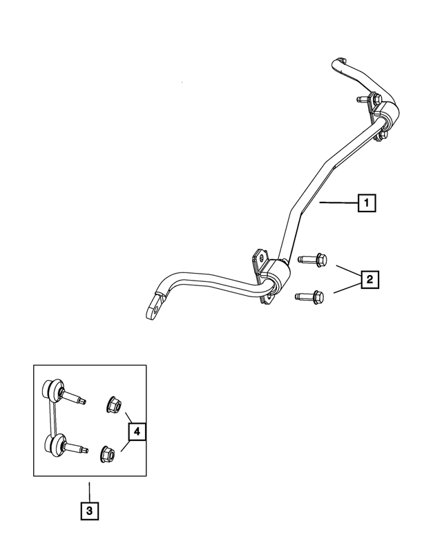 68091853AA - Rear Suspension: Stabilizer Bar Link Kit for Mopar Image image