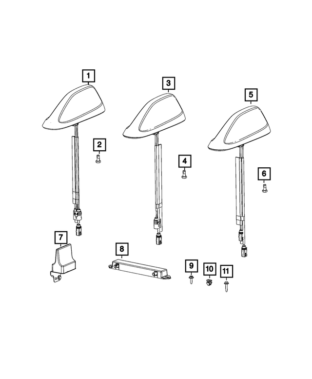 6ZP28DX8AA - Electrical: Base Cable And Bracket Antenna for Mopar Image