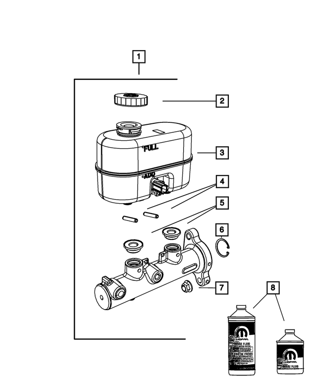 4723394 - Brakes: Master Cylinder Reservoir Pin for Mopar Image