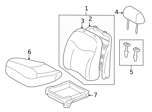 Front Seat Components for 2005 Toyota Echo #0