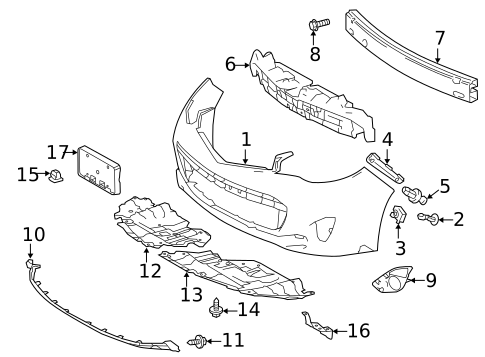 Bumper & Components - Front for 2014 Toyota Avalon #0